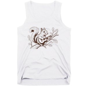 Squirrel Plays The Guitar Guitar Music Tank Top