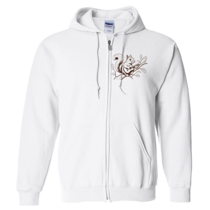 Squirrel Plays The Guitar Guitar Music Full Zip Hoodie