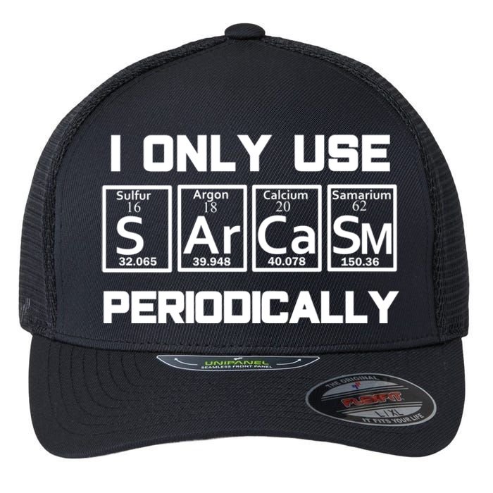 Sarcasm Periodic Table Element Weird Science Joke Gift Flexfit Unipanel Trucker Cap