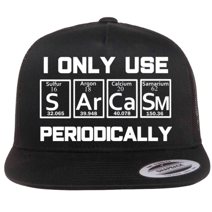 Sarcasm Periodic Table Element Weird Science Joke Gift Flat Bill Trucker Hat