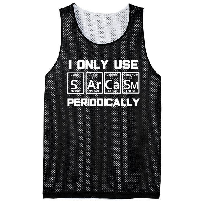 Sarcasm Periodic Table Element Weird Science Joke Gift Mesh Reversible Basketball Jersey Tank