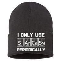 Sarcasm Periodic Table Element Weird Science Joke Gift Sustainable Knit Beanie