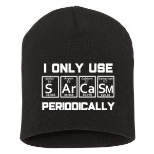 Sarcasm Periodic Table Element Weird Science Joke Gift Short Acrylic Beanie