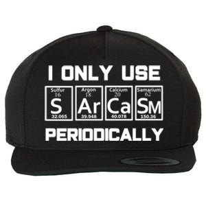 Sarcasm Periodic Table Element Weird Science Joke Gift Wool Snapback Cap