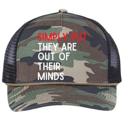 Simply Put They Are Out Of Their Minds Retro Rope Trucker Hat Cap