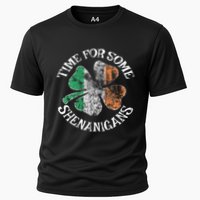 St. Patrick's Time For Some Shenanigans Clover Funny Party Performance Shirt