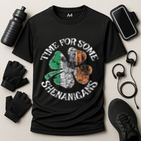 St. Patrick's Time For Some Shenanigans Clover Funny Party Performance Shirt