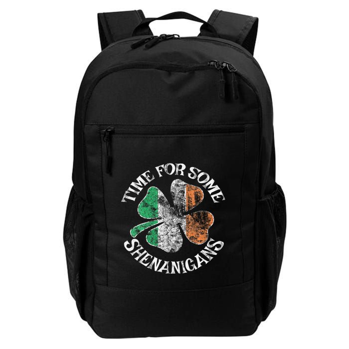 St. Patrick's Time For Some Shenanigans Clover Funny Party Backpack