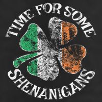 St. Patrick's Time For Some Shenanigans Clover Funny Party 25L Jumbo Tote