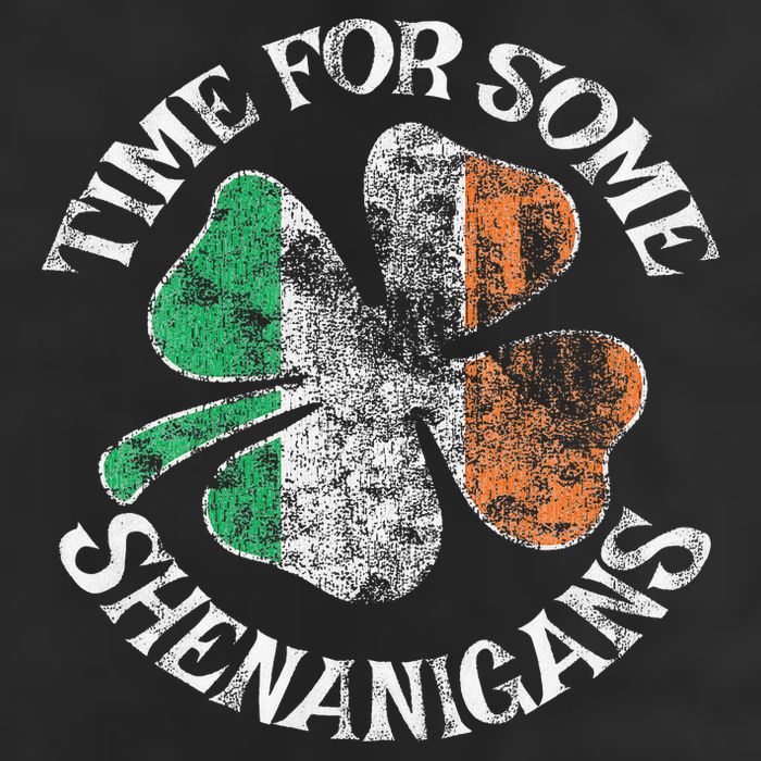 St. Patrick's Time For Some Shenanigans Clover Funny Party 25L Jumbo Tote