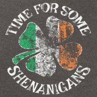 St. Patrick's Time For Some Shenanigans Clover Funny Party Cotton Canvas Backpack