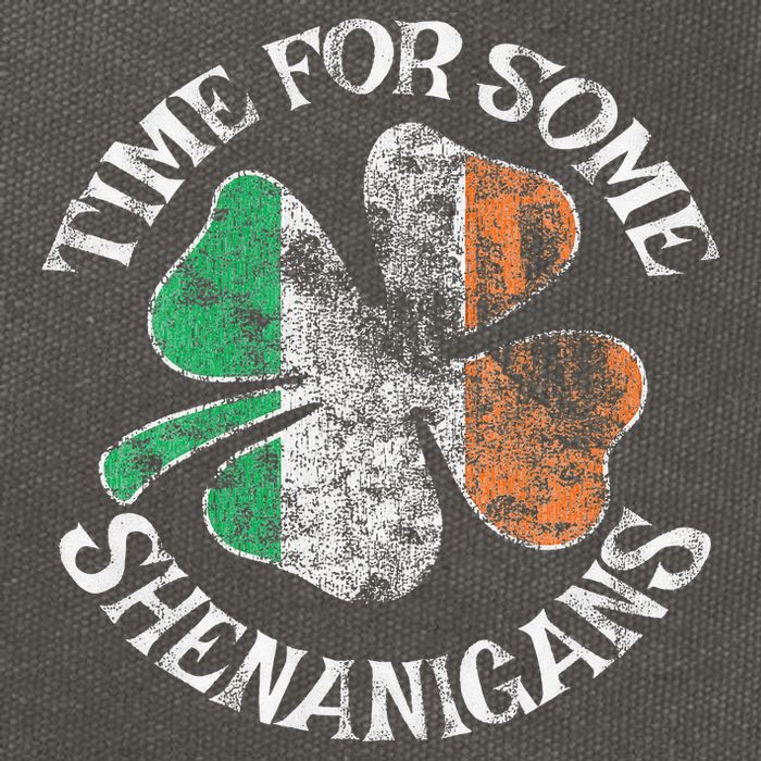 St. Patrick's Time For Some Shenanigans Clover Funny Party Cotton Canvas Backpack