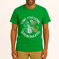 St. Patrick's Time For Some Shenanigans Clover Funny Party Tall T-Shirt