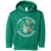 St. Patrick's Time For Some Shenanigans Clover Funny Party Toddler Hoodie