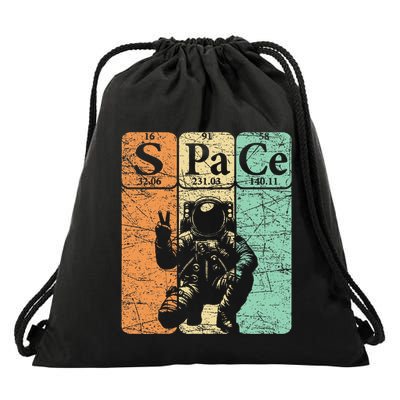 Space Periodic Table Elements Outer Space Nerd Drawstring Bag