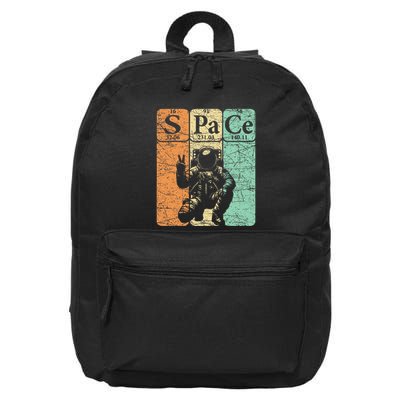 Space Periodic Table Elements Outer Space Nerd 16 in Basic Backpack