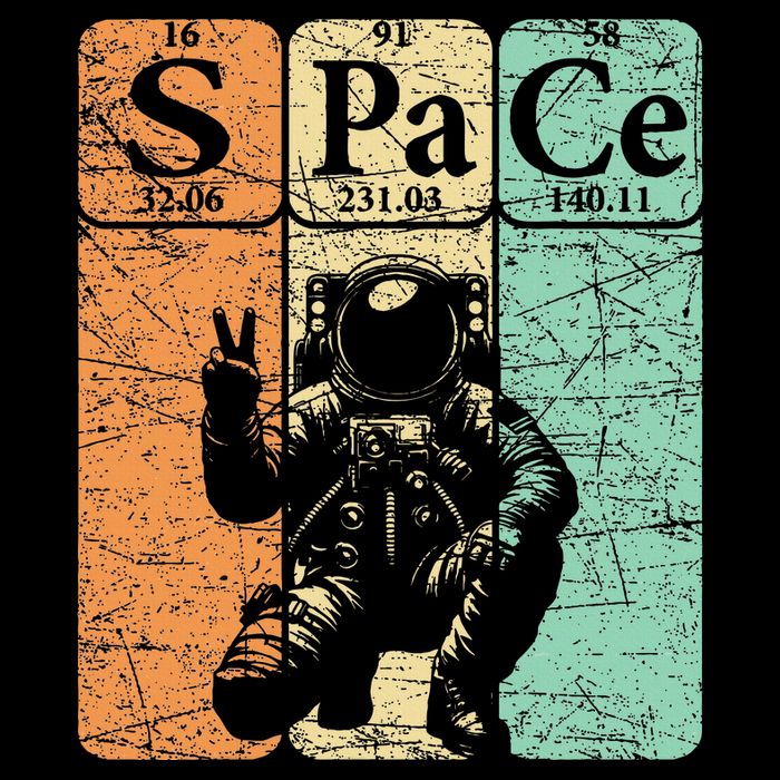 Space Periodic Table Elements Outer Space Nerd Premium T-Shirt