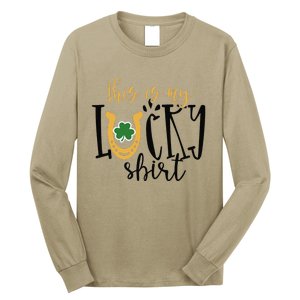 St Pattys This My Lucky Irish Shamrock Shenanigans Long Sleeve Shirt