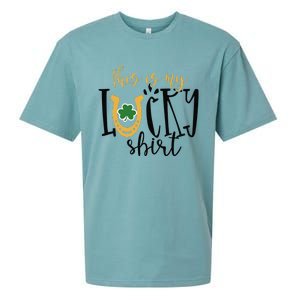 St Pattys This My Lucky Irish Shamrock Shenanigans Sueded Cloud Jersey T-Shirt