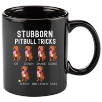Stubborn Pitbull Tricks Dog Gift 11oz C Handle Ceramic Mug