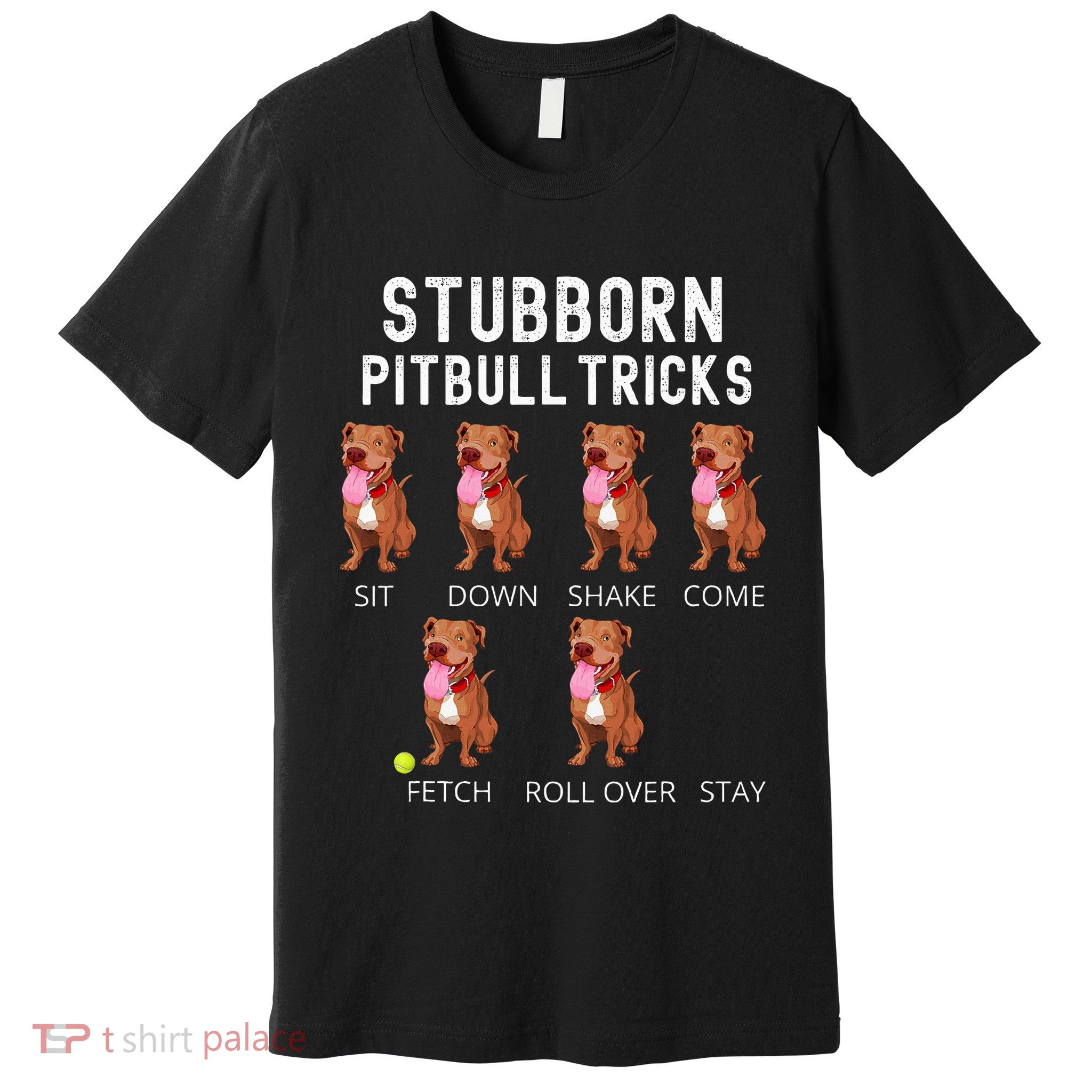 Stubborn Pitbull Tricks Dog Gift Premium T-Shirt