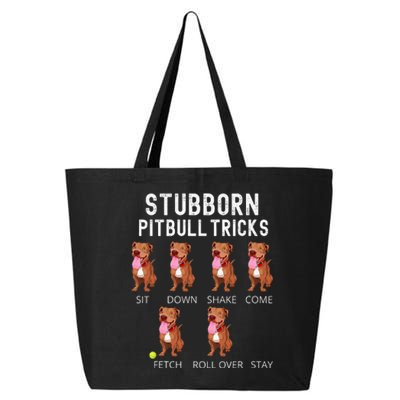 Stubborn Pitbull Tricks Dog Gift 25L Jumbo Tote