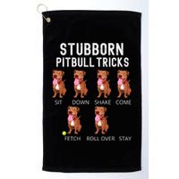 Stubborn Pitbull Tricks Dog Gift Golf Towel
