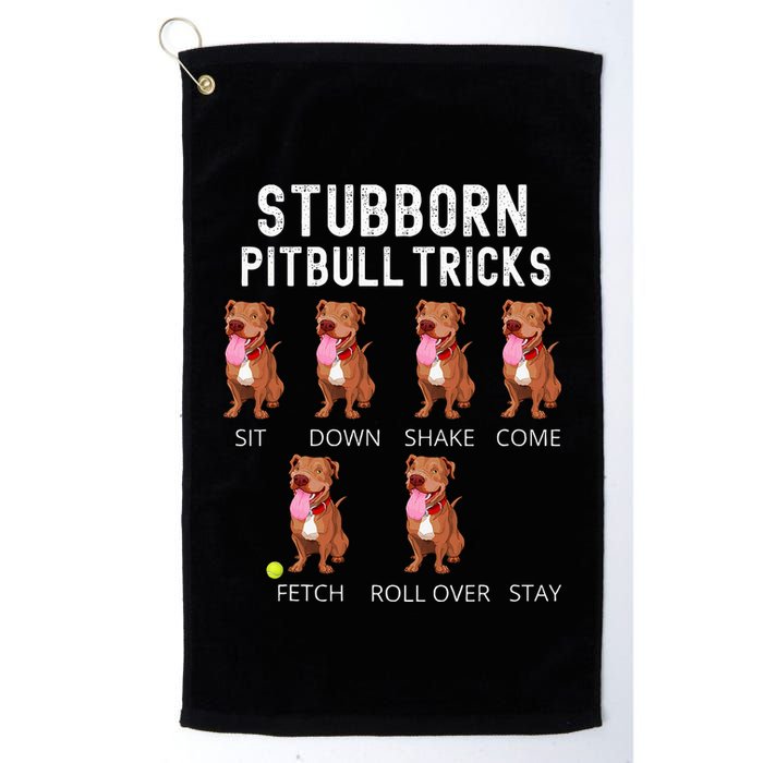 Stubborn Pitbull Tricks Dog Gift Golf Towel