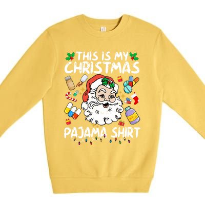 Santa Pharmacy Tech Pharmacist This Is My Christmas Pajama Cute Gift Premium Crewneck Sweatshirt