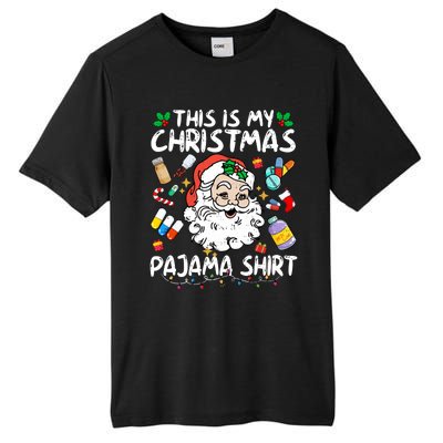 Santa Pharmacy Tech Pharmacist This Is My Christmas Pajama Cute Gift Tall Fusion ChromaSoft Performance T-Shirt