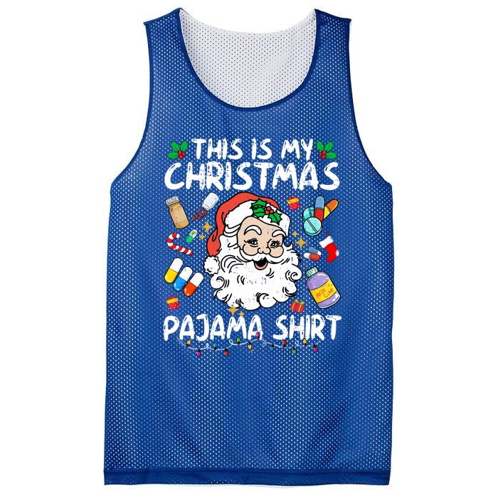 Santa Pharmacy Tech Pharmacist This Is My Christmas Pajama Cute Gift Mesh Reversible Basketball Jersey Tank