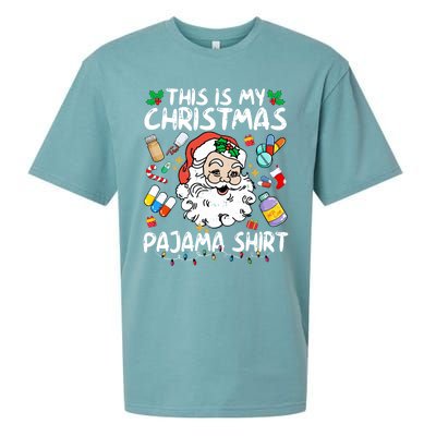 Santa Pharmacy Tech Pharmacist This Is My Christmas Pajama Cute Gift Sueded Cloud Jersey T-Shirt