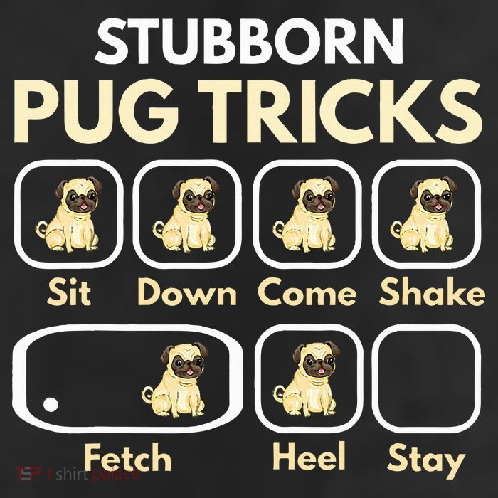Stubborn Pug Tricks Funny Pug Saying Pug Owner Pug Cool Comfort Performance Bucket Hat