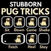 Stubborn Pug Tricks Funny Pug Saying Pug Owner Pug Full-Length Apron With Pockets