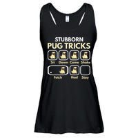 Stubborn Pug Tricks Funny Pug Saying Pug Owner Pug Ladies Essential Flowy Tank