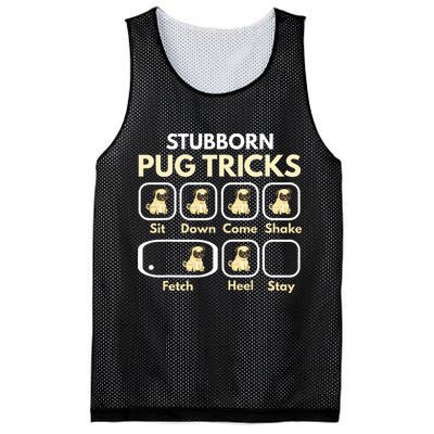 Stubborn Pug Tricks Funny Pug Saying Pug Owner Pug Mesh Reversible Basketball Jersey Tank