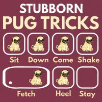 Stubborn Pug Tricks Funny Pug Saying Pug Owner Pug 16oz Travel Tumbler