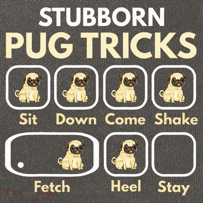 Stubborn Pug Tricks Funny Pug Saying Pug Owner Pug Cotton Canvas Backpack