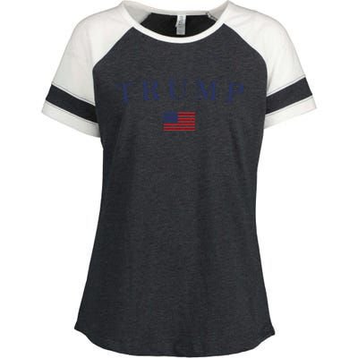 Support President Trump 2024 Enza Ladies Jersey Colorblock Tee