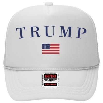 Support President Trump 2024 High Crown Mesh Back Trucker Hat