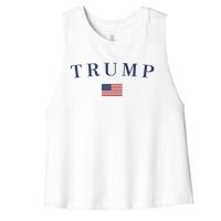 Support President Trump 2024 Women's Racerback Cropped Tank