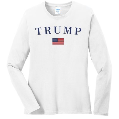 Support President Trump 2024 Ladies Long Sleeve Shirt