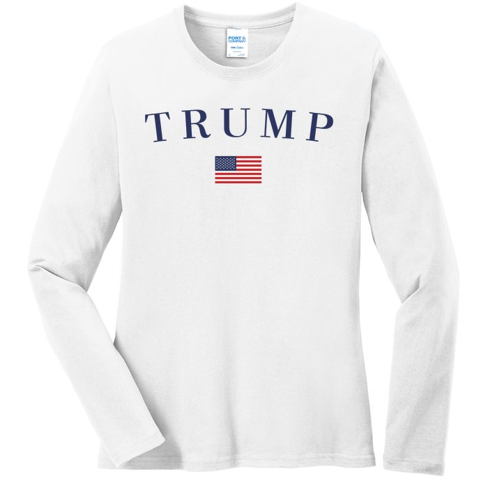 Support President Trump 2024 Ladies Long Sleeve Shirt