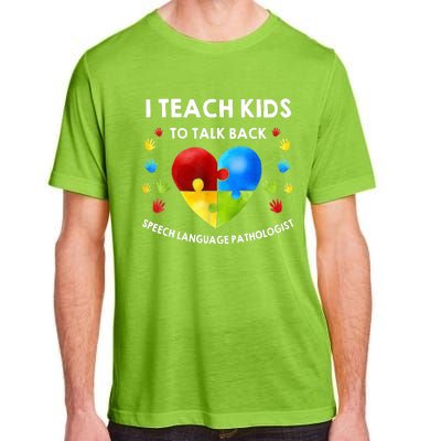 Speech Pathology Therapy Talk Autism Awareness Month Adult ChromaSoft Performance T-Shirt