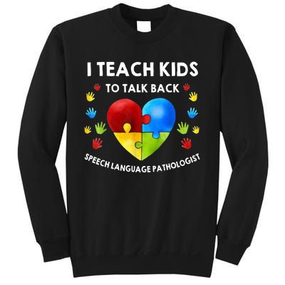 Speech Pathology Therapy Talk Autism Awareness Month Sweatshirt