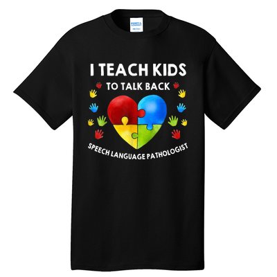 Speech Pathology Therapy Talk Autism Awareness Month Tall T-Shirt