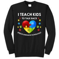 Speech Pathology Therapy Talk Autism Awareness Month Tall Sweatshirt