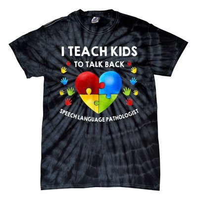 Speech Pathology Therapy Talk Autism Awareness Month Tie-Dye T-Shirt