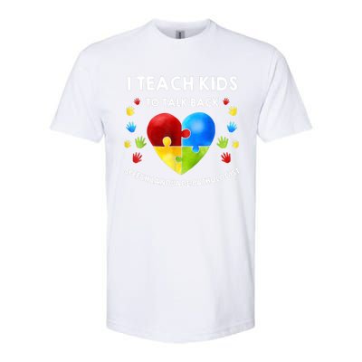 Speech Pathology Therapy Talk Autism Awareness Month Softstyle CVC T-Shirt