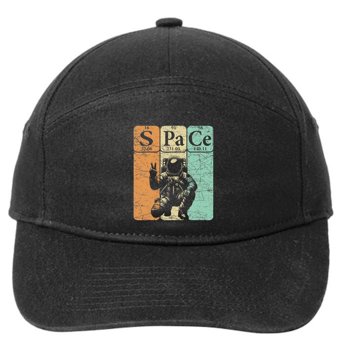 Space Periodic Table Elements Outer Space Nerd 7-Panel Snapback Hat
